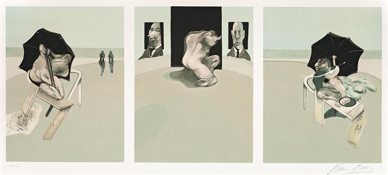 TRIPTYCH 1974-77 by Francis Bacon