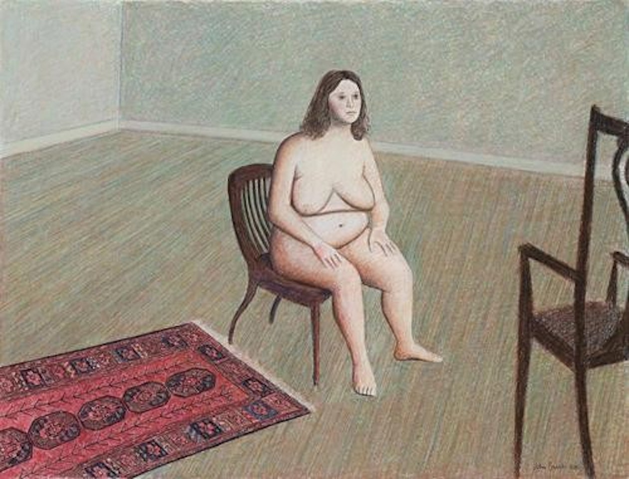 NUDE ON A SMALL CHAIR by John Brack