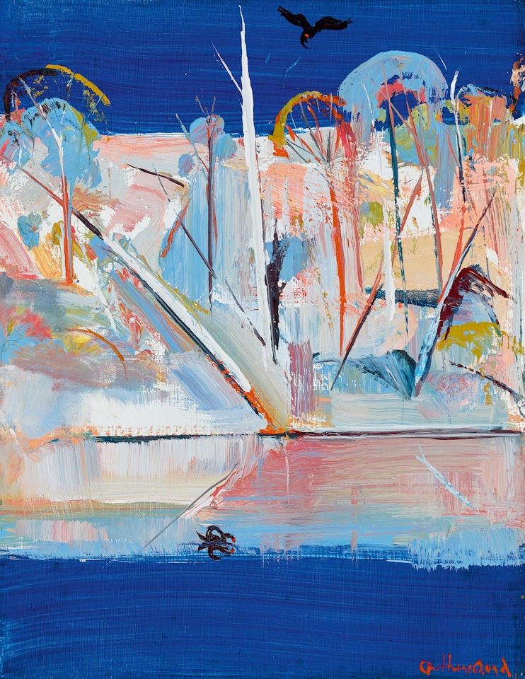 BLACK SWANS AT SHOALHAVEN III by Arthur Merric Bloomfield Boyd
