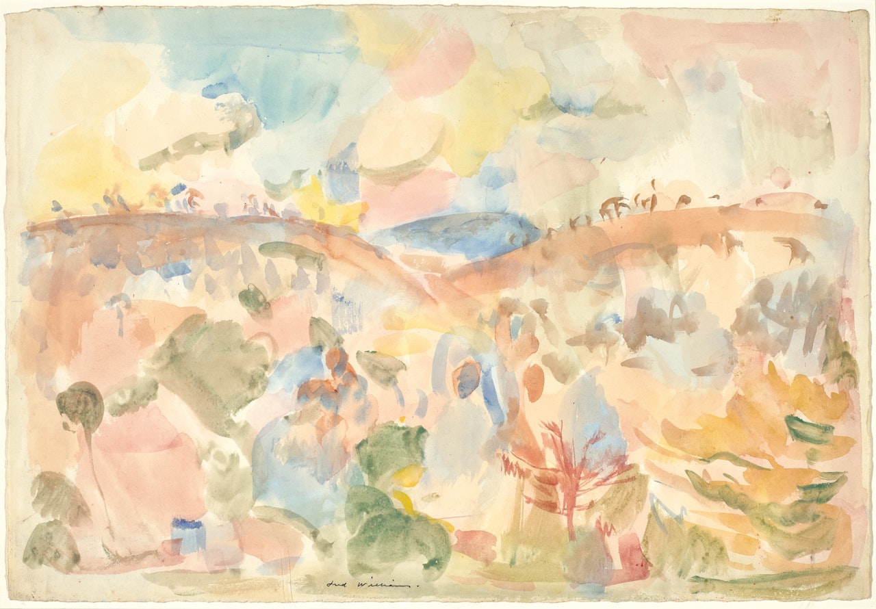 OLINDA HILL FROM FOSTER"S GARDEN, SUMMER by Frederick Ronald Williams