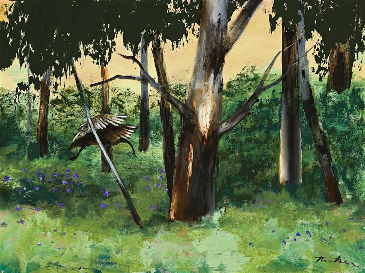 IBIS IN THE GULLY by Albert Tucker
