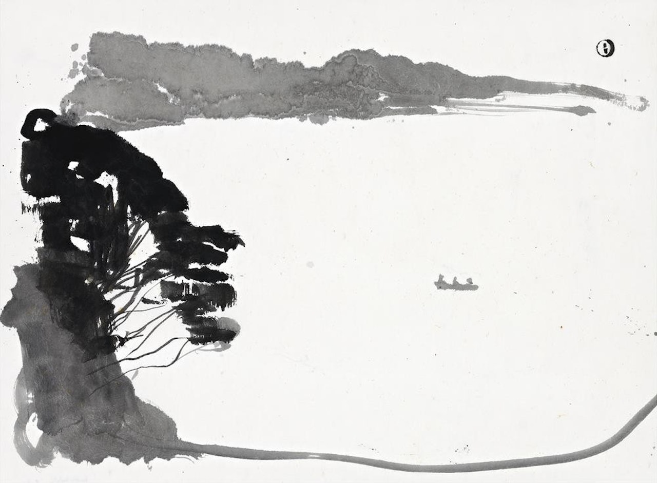LAKE KINTAMANI, BALI by Brett Whiteley