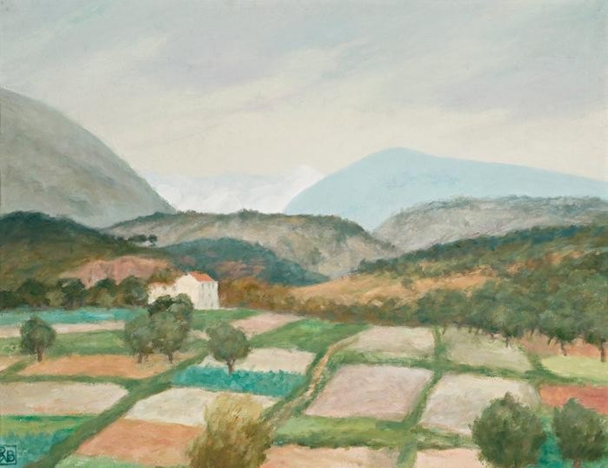 MOUNTAINS NEAR VENCE, SOUTH OF FRANCE by Rupert Charles Wulsten Bunny