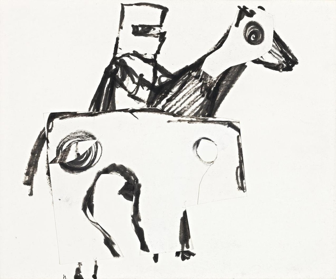 KELLY ON HORSE by Sidney Nolan