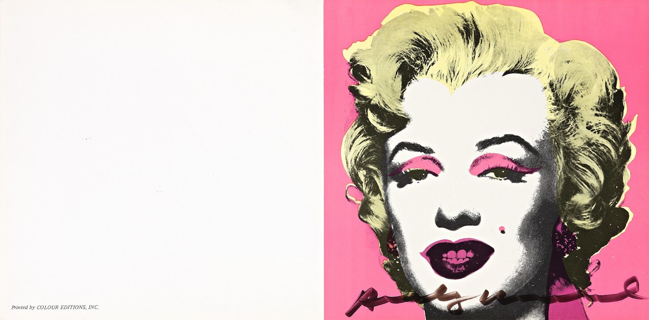 MARILYN MONROE, INVITATION CARD by Andy Warhol