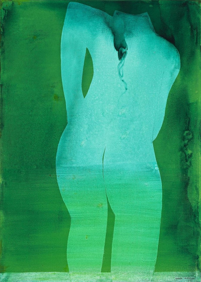 NUDE AND LILY POND by Charles Blackman