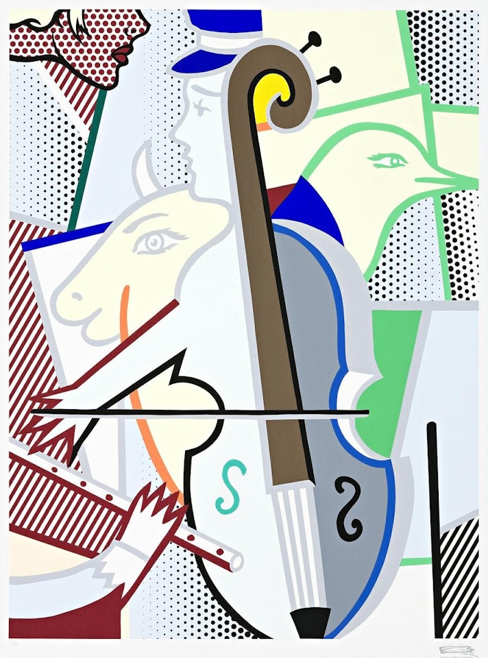 CUBIST CELLO by Roy Lichtenstein