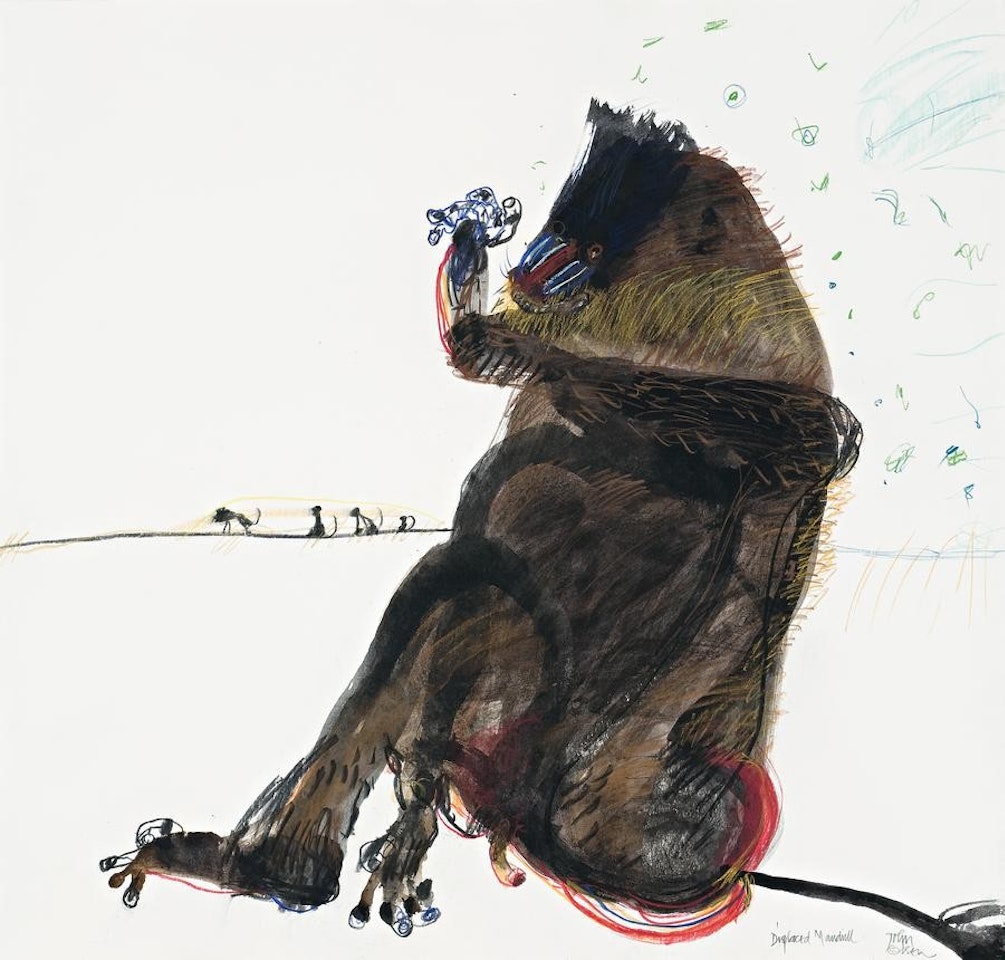 DISPLACED MANDRILL by John Olsen