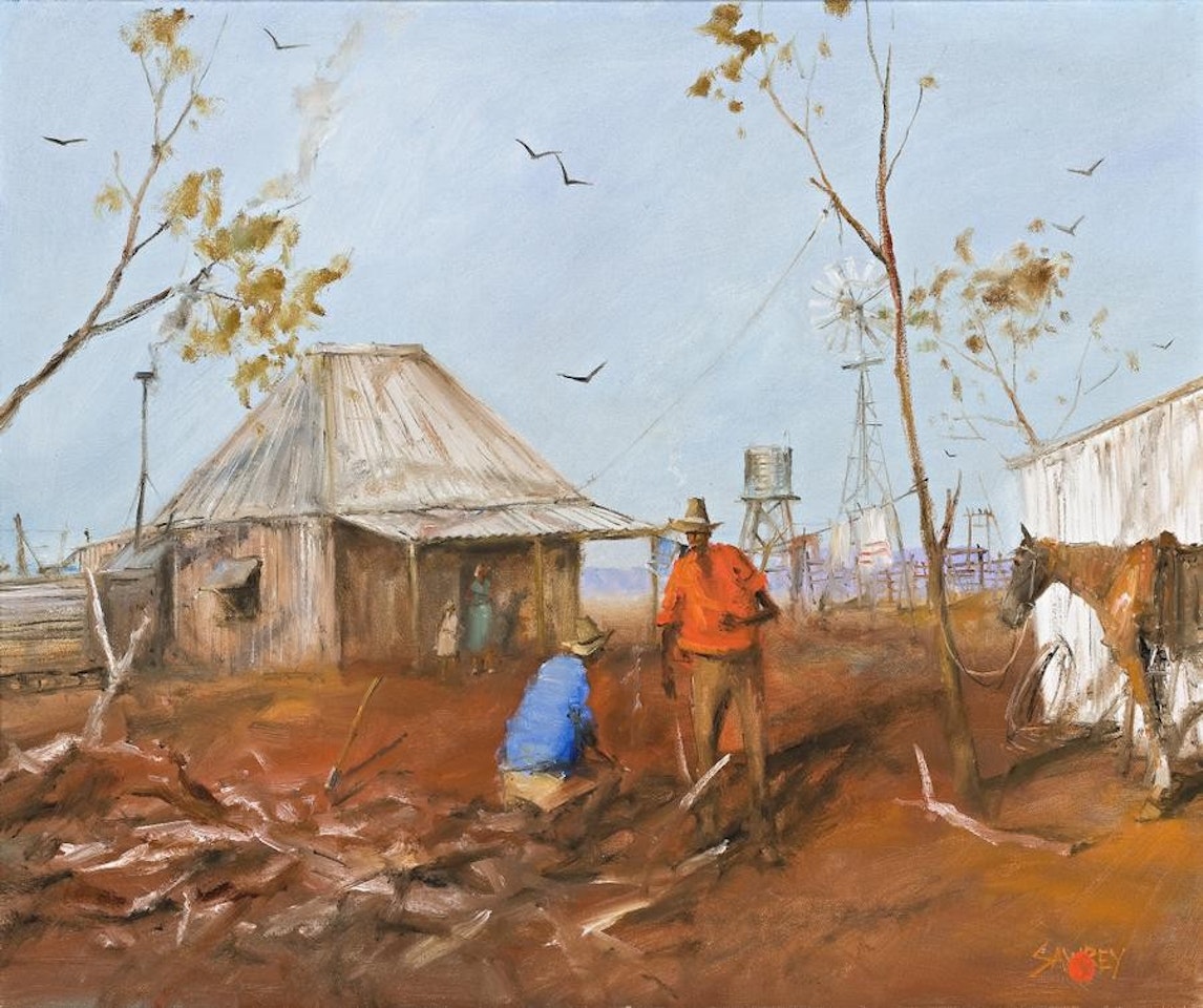 YARNING BY THE WOOD-HEAP by Hugh Sawrey