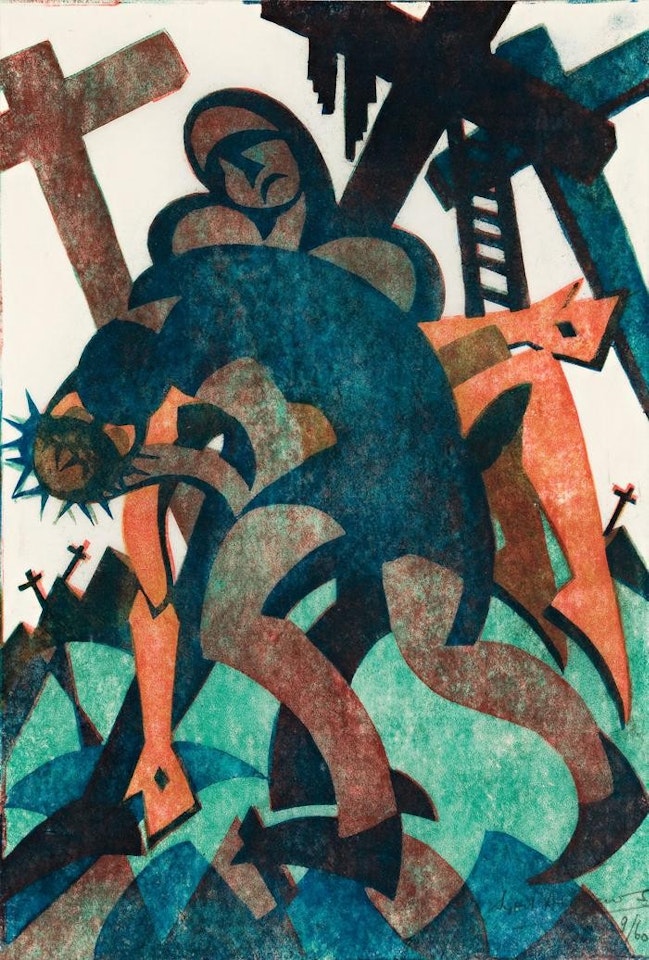 JOSEPH AND NICODEMUS by Sybil Andrews