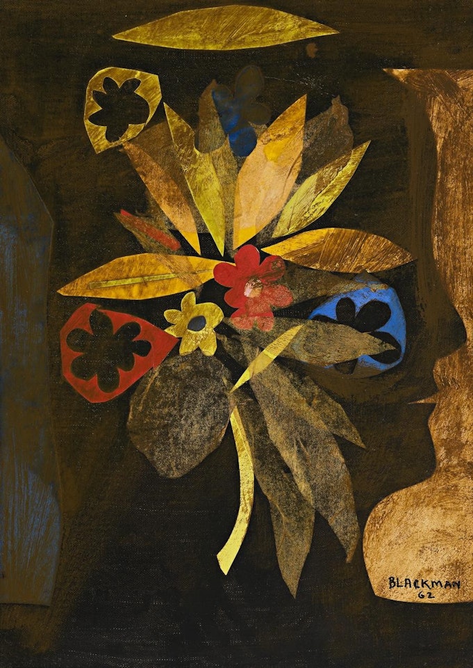 BARBARA AND BOUQUET by Charles Blackman