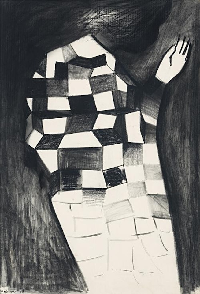 GIRL IN CHEQUERED DRESS by Charles Blackman