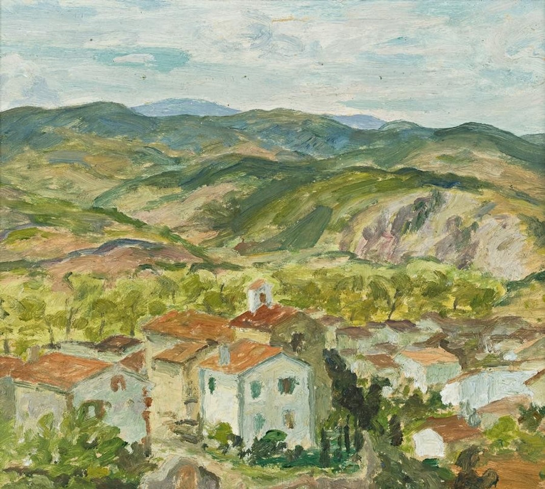 VILLAGE, SOUTH OF FRANCE by Rupert Charles Wulsten Bunny