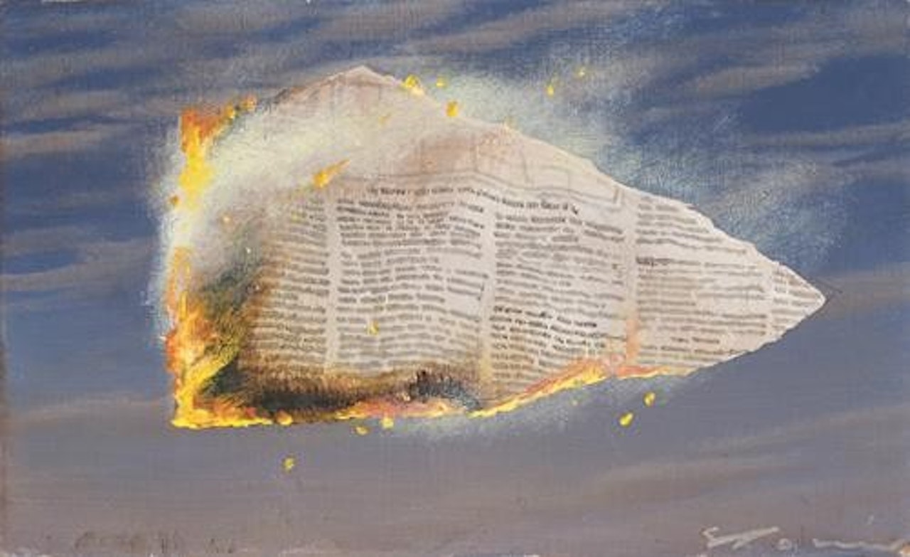 TEXT WING #5 by Tim Storrier