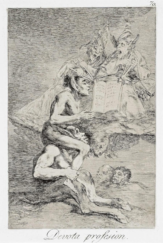 DEVOTA PROFESION (DEVOUT PROFESSION); plate 70 from Los Caprichos by Francisco José de Goya