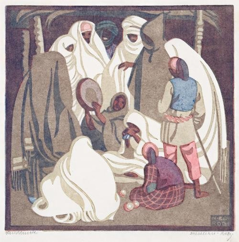 ARAB FIGURE GROUP by Norbertine Bresslern-Roth