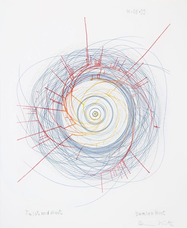 TWIST AND SHOUT (FROM SUITE OF 14 PRINTS "IN A SPIN/THE ACTION OF THE WORLD ON THINGS II") by Damien Hirst