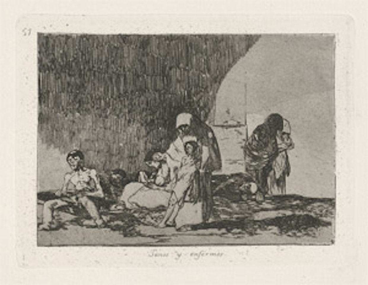 Sanos y enfermos by Francisco José de Goya