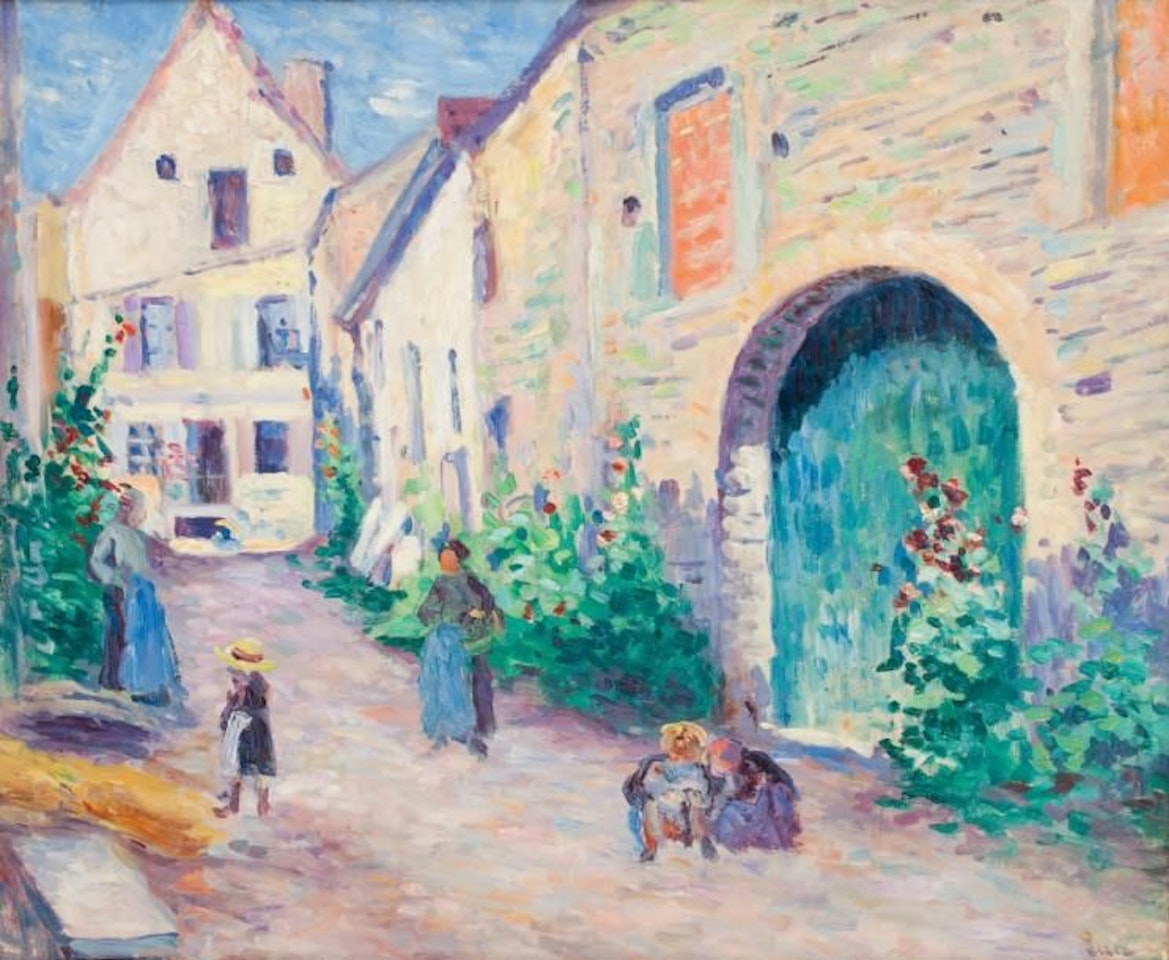 Bourgogne, rue de Village by Maximilien Luce