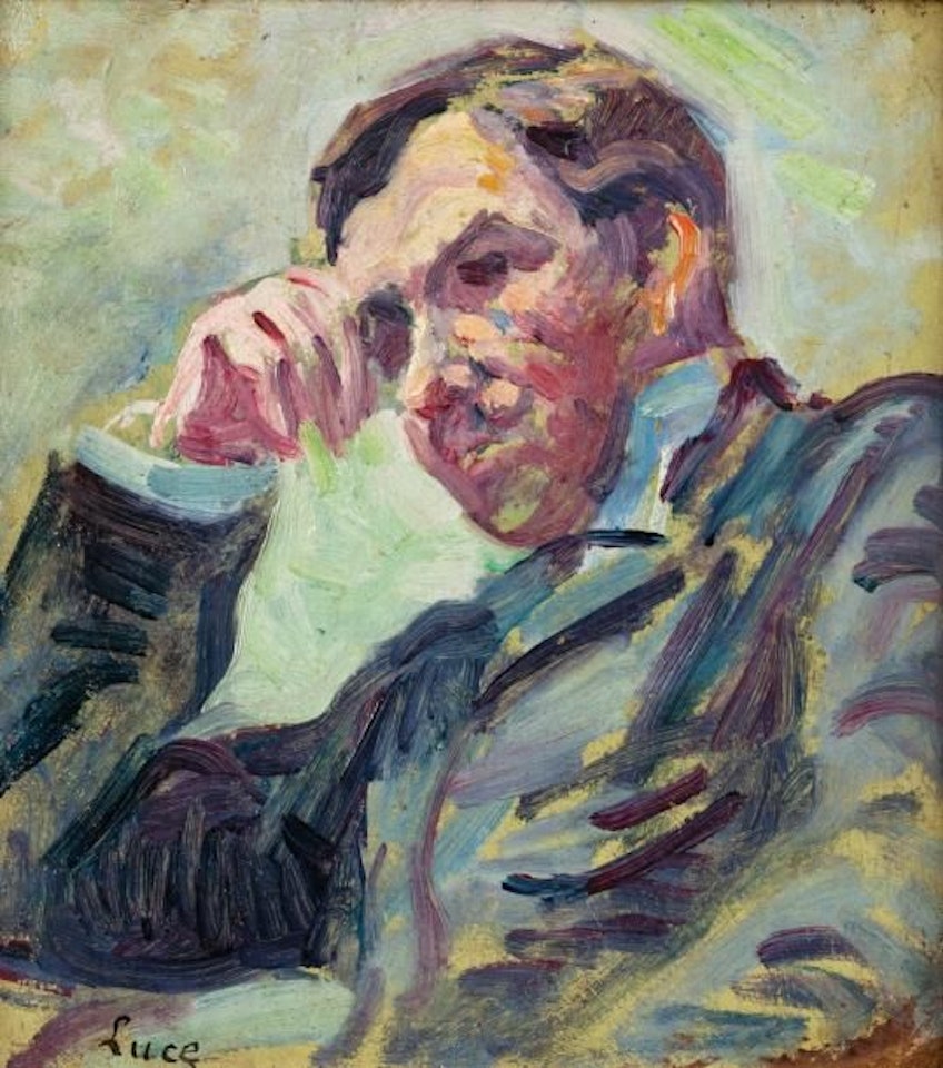 Man in leaning bust by Maximilien Luce
