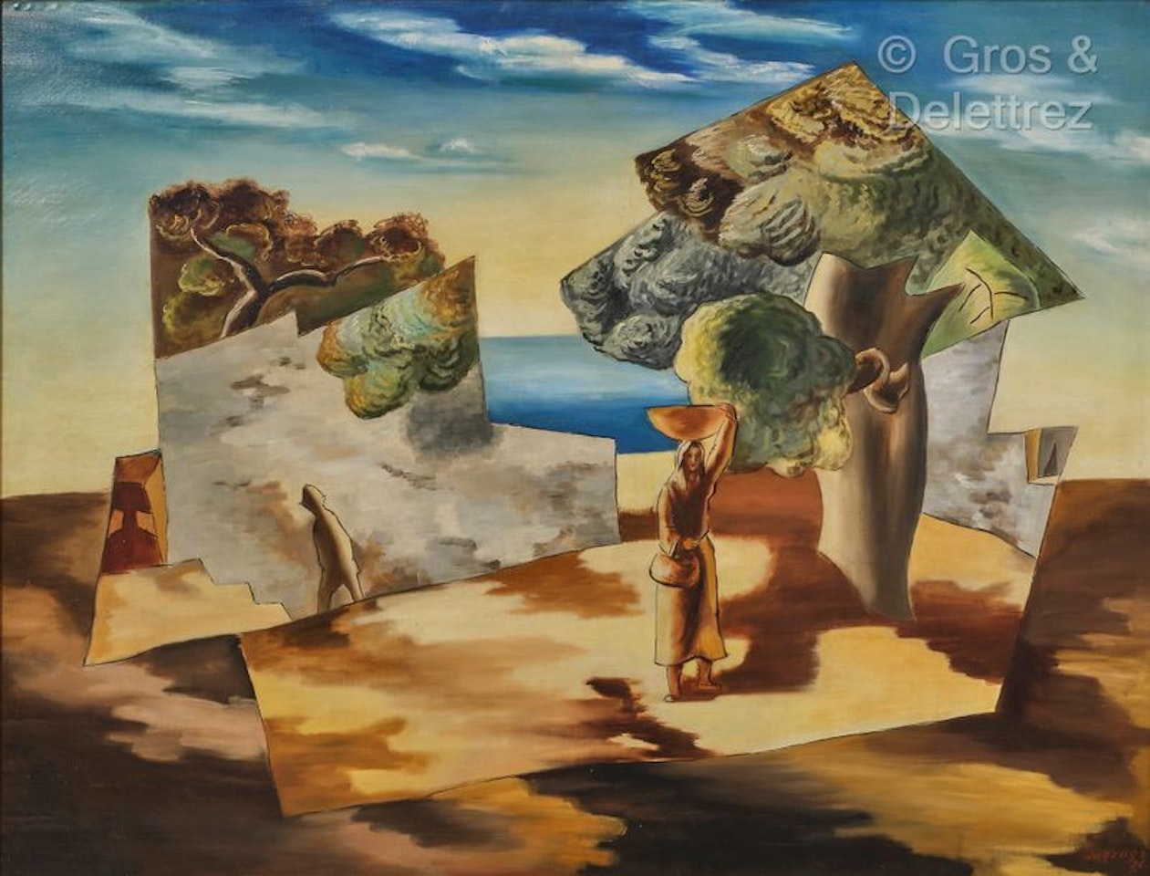 Mediterranean landscape by Leopold Survage