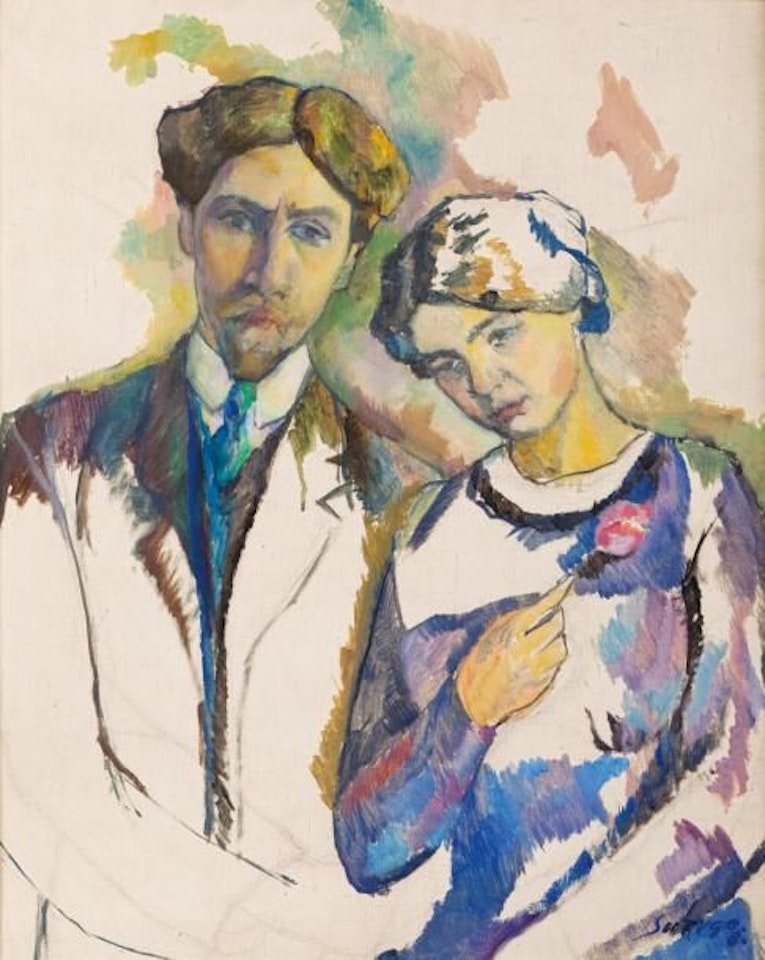 Self-portrait of the artist and his wife by Leopold Survage