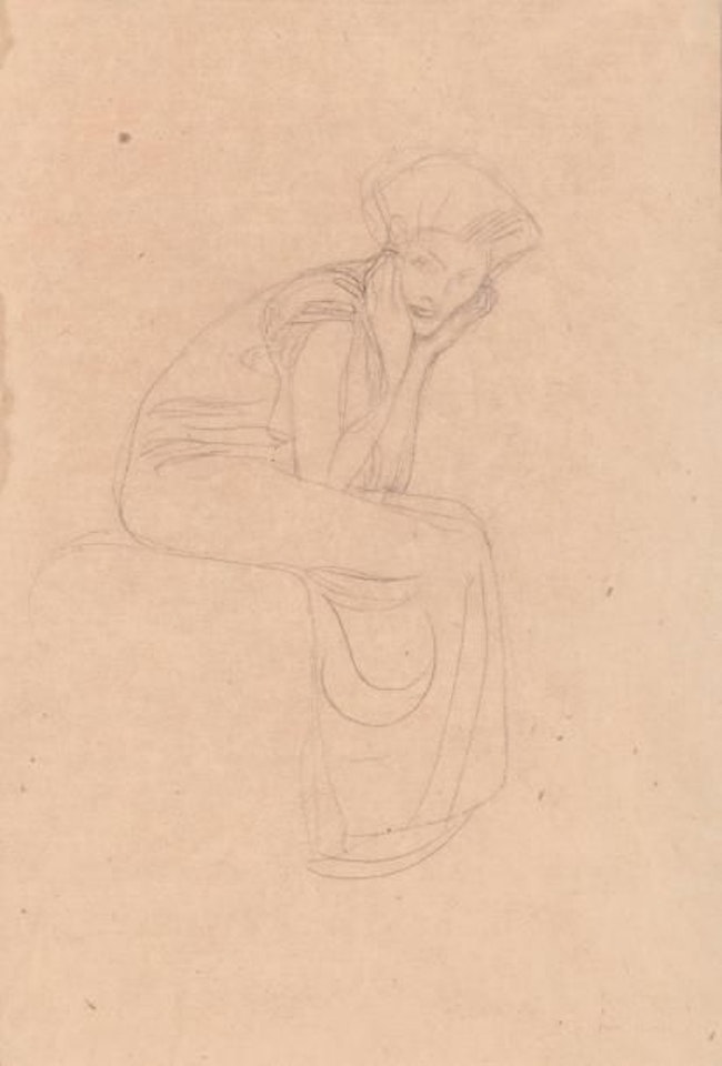Woman sitting by Gustav Klimt