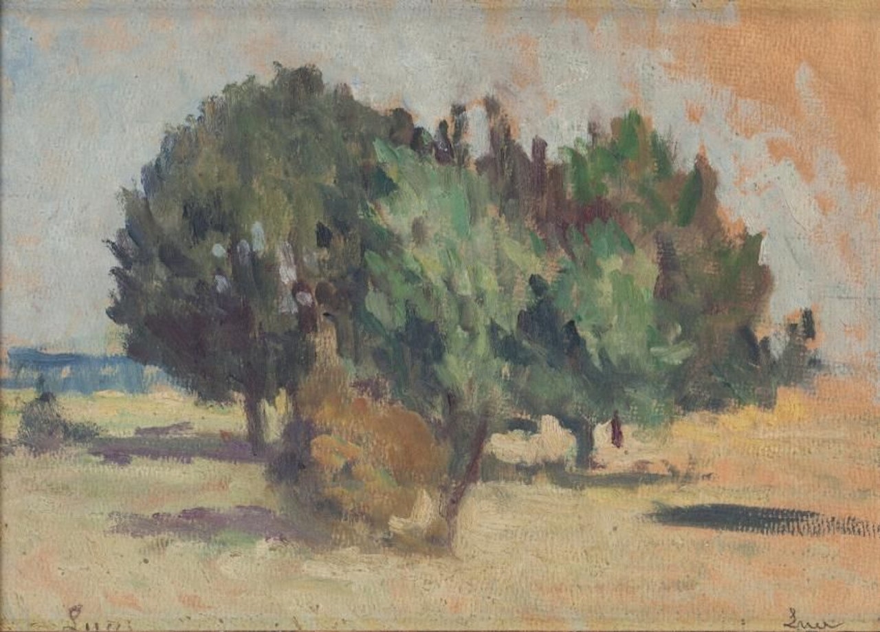 Landscape with trees by Maximilien Luce
