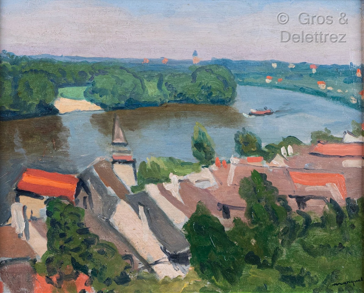 La Frette, village seen from the heights by Albert Marquet