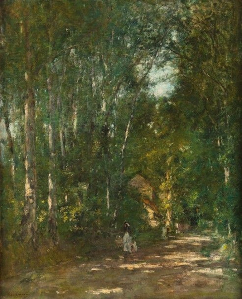 Surroundings of Trouville, avenue under the woods by Eugène Boudin