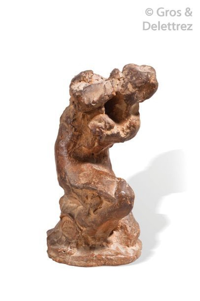 Kneeling figure with crossed arms by Jean-Baptiste Carpeaux