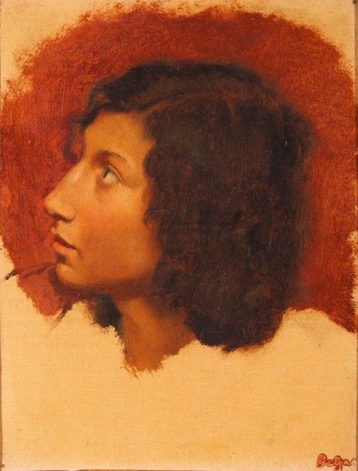 Head of a young Italian boy by Edgar Degas
