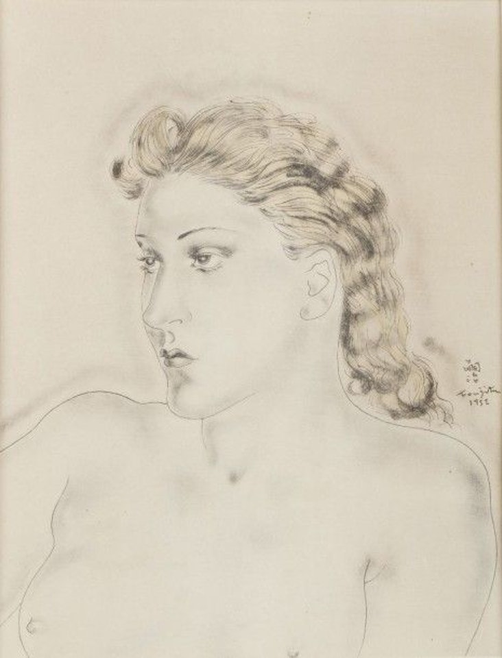 Young blonde woman by Leonard Tsuguharu Foujita