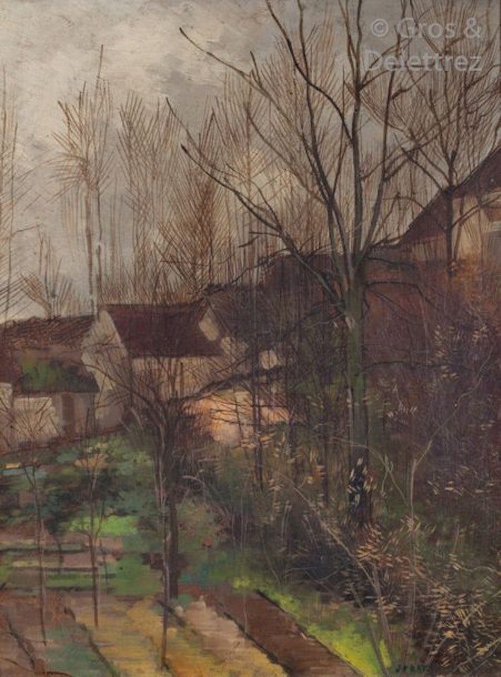 Village in the fall by Jean Francois Raffaelli