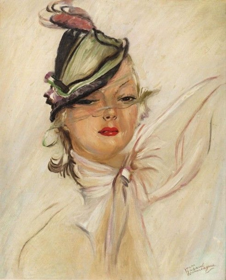 Portrait of a young woman by Jean Gabriel Domergue