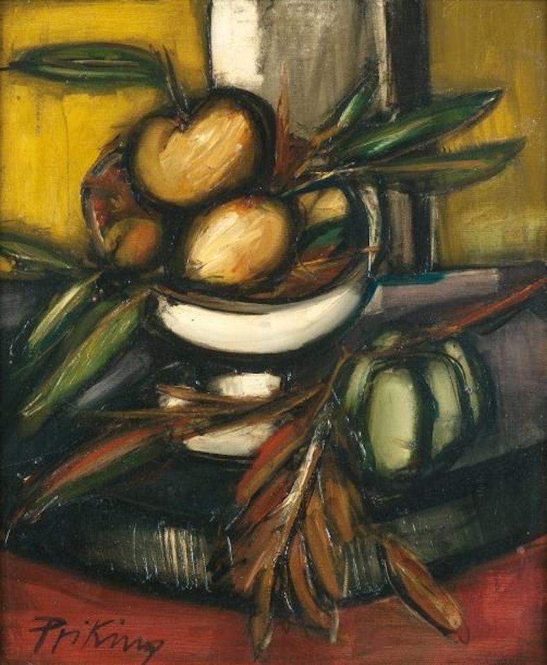 Still life with a fruit bowl by Franz Priking