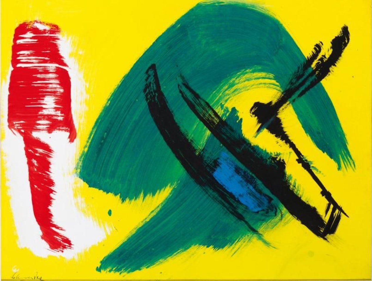 Composition yellow background by Gerard Schneider