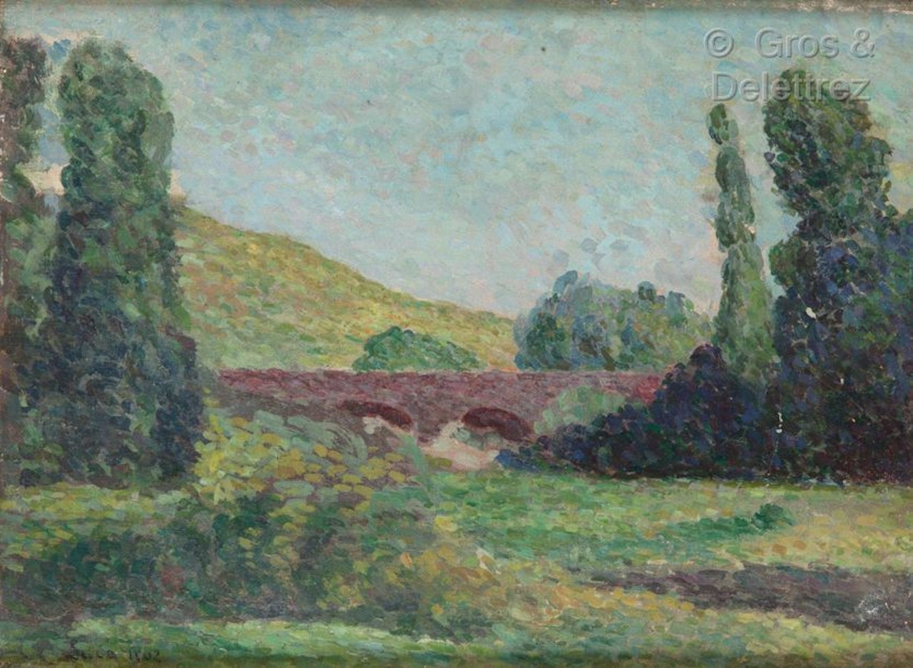 The bridge at Bessy-sur-Cure by Maximilien Luce