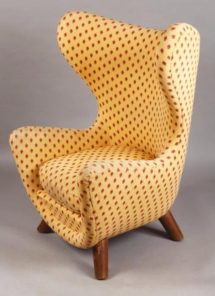 High-backed armchair “Elephanteau” model by Jean Royere
