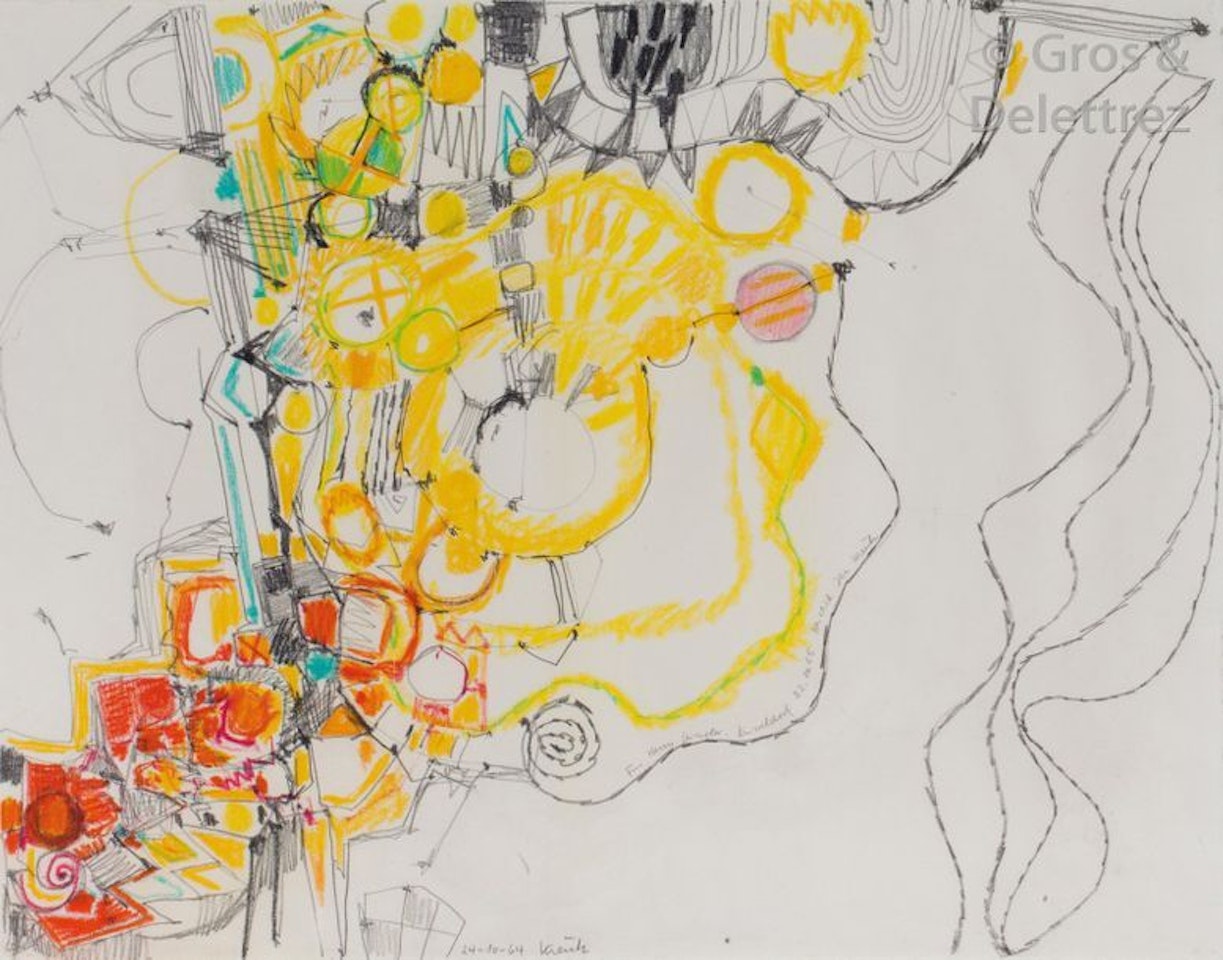 Untitled (yellow composition) by Heinz Kreutz