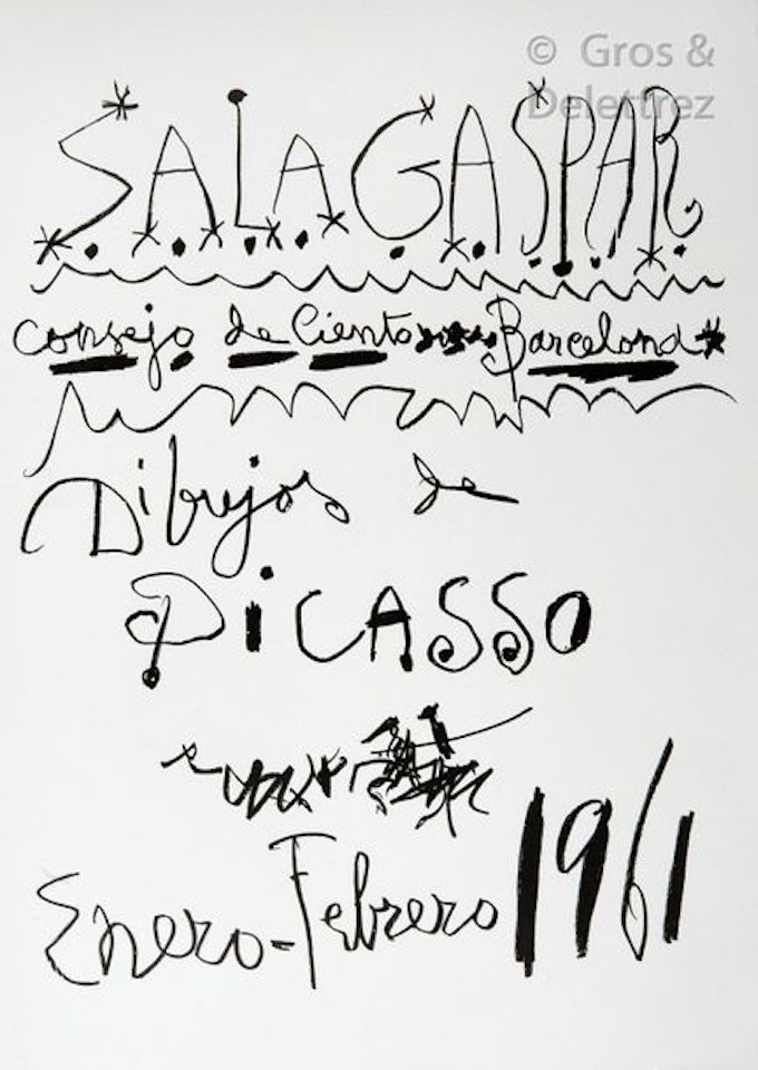 Poster exhibition of drawings by Picasso, Sala Gaspar, Barcelona by Pablo Picasso