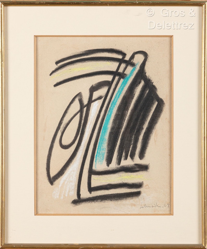 Black and green composition by Gerard Schneider