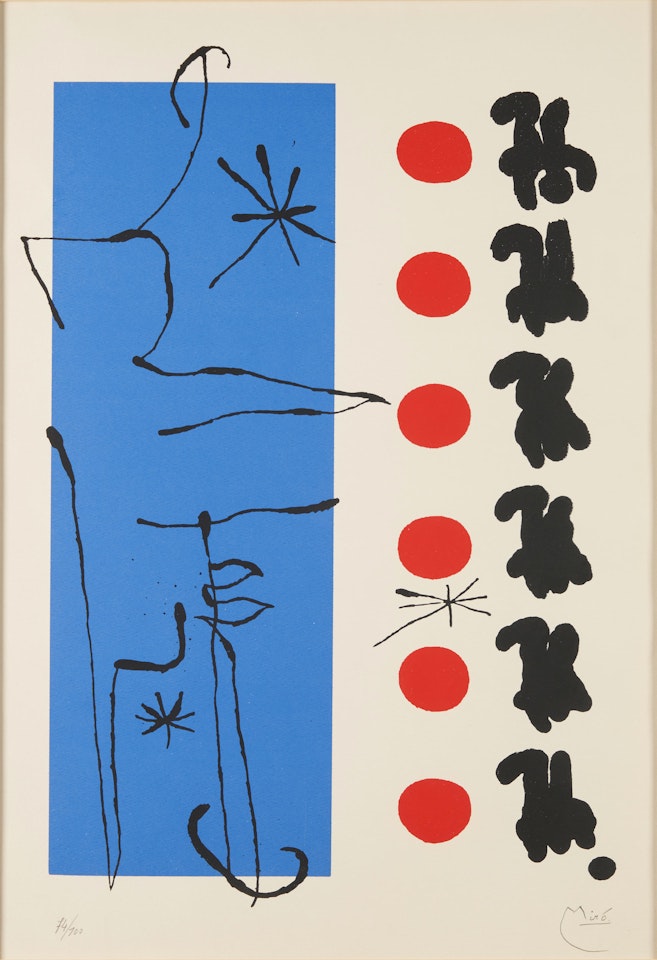 Rouge et Bleu (Mourlot 201) by Joan Miró