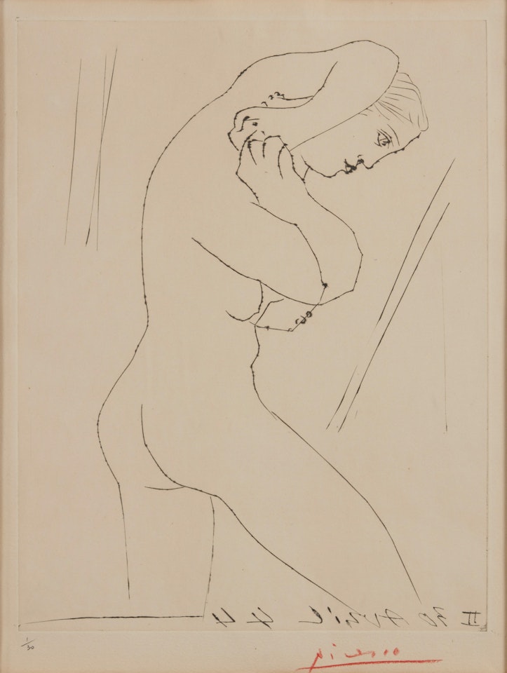 Nu Au Collier, Plate II from Six Contes Fantasques (Bloch 365; Baer 692; Cramer Books 66) by Pablo Picasso