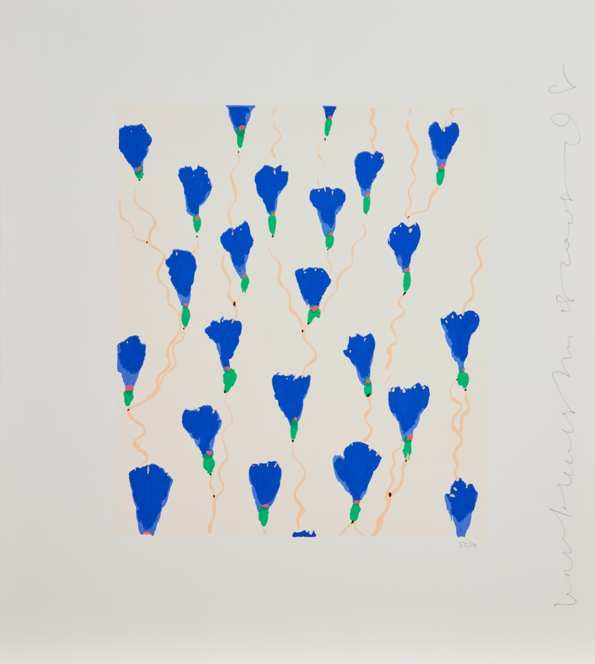 Wallflower 19 and Wallflower 29, from the Wallflower Suite by Donald Sultan