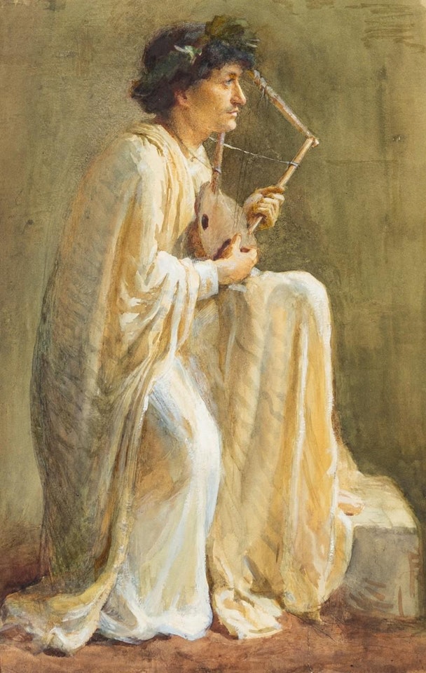 harpist by English School