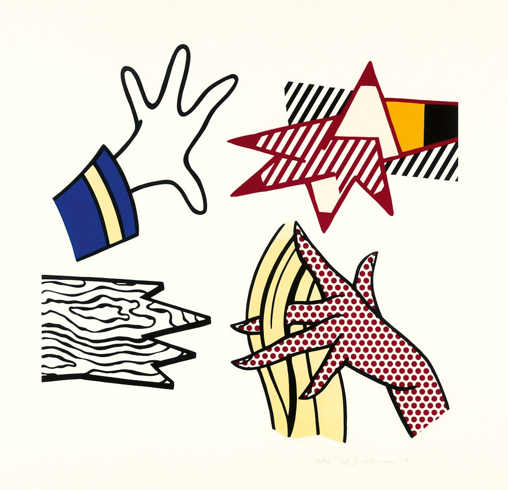 Study of Hands by Roy Lichtenstein