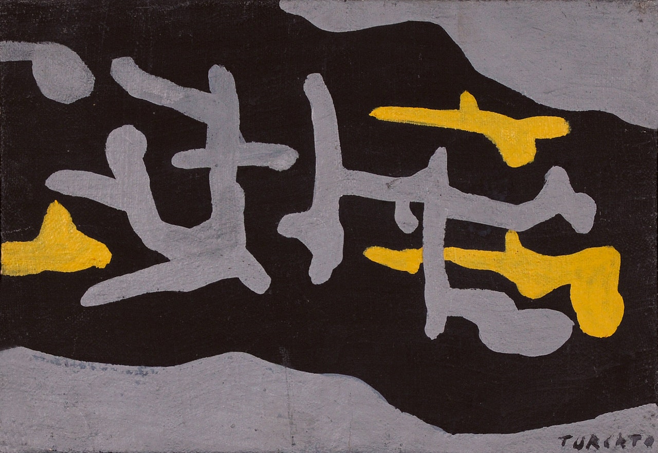 Composizione in nero e oro by Giulio Turcato