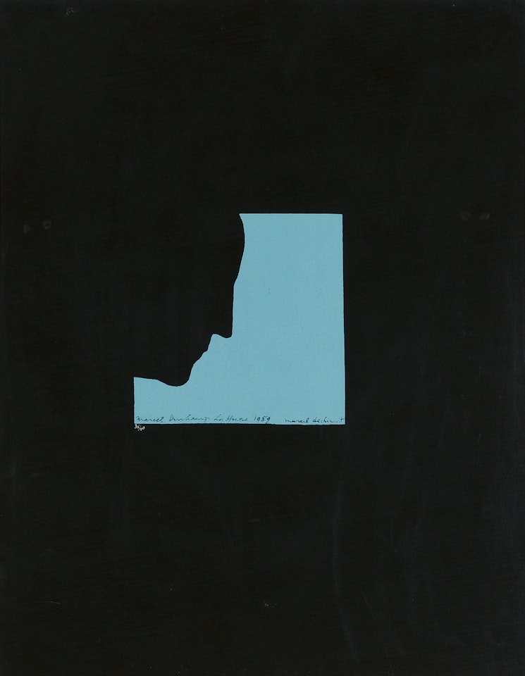 Poster. Self Portrait in Profile by Marcel Duchamp