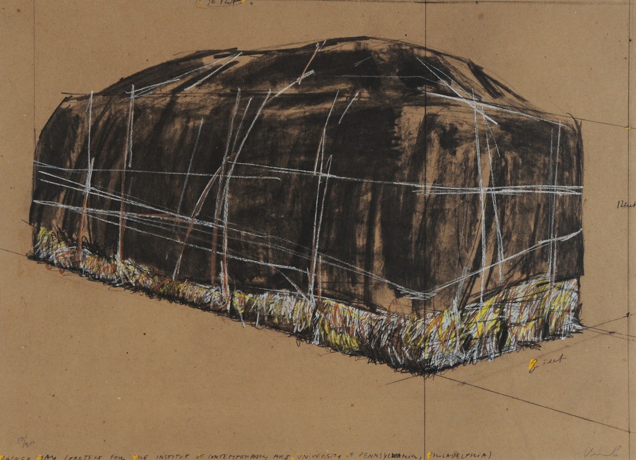 Packed Hay, Project for the Institute of Contemporary Art, Philadelphia by Christo